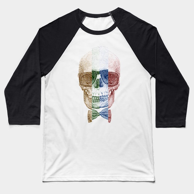 COLOR SKULL Baseball T-Shirt by arxitrav